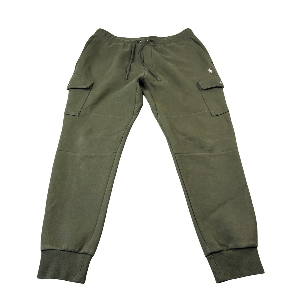 Polo Ralph Lauren Green Double Knit Cargo Mens Jogger Pant Size Large